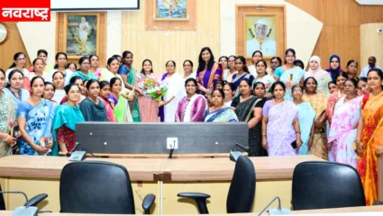 मराठा सेवा संघातर्फे महिला दिनानिमित्त जिल्हा परिषदेतील सर्व महिलांचा सन्मान