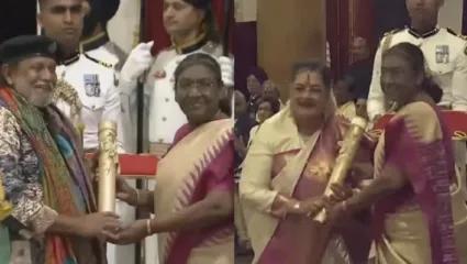मिथुन चक्रवर्ती- उषा उथुप यांना पद्मभूषण, राष्ट्रपती द्रौपदी मुर्मू यांच्या हस्ते गौरव!
