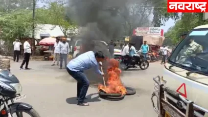 धाराशिवमध्ये सकल मराठा समाज आक्रमक; आंदोलकांनी रस्त्यांवर जाळले टायर