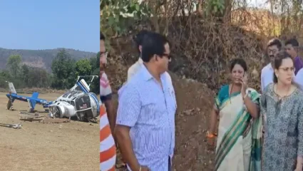 सुषमा अंधारेंच आलेलं हेलिकॉप्टर क्रॅश, सुषमा अंधारे आणि पायलट दोघंही सुखरुप