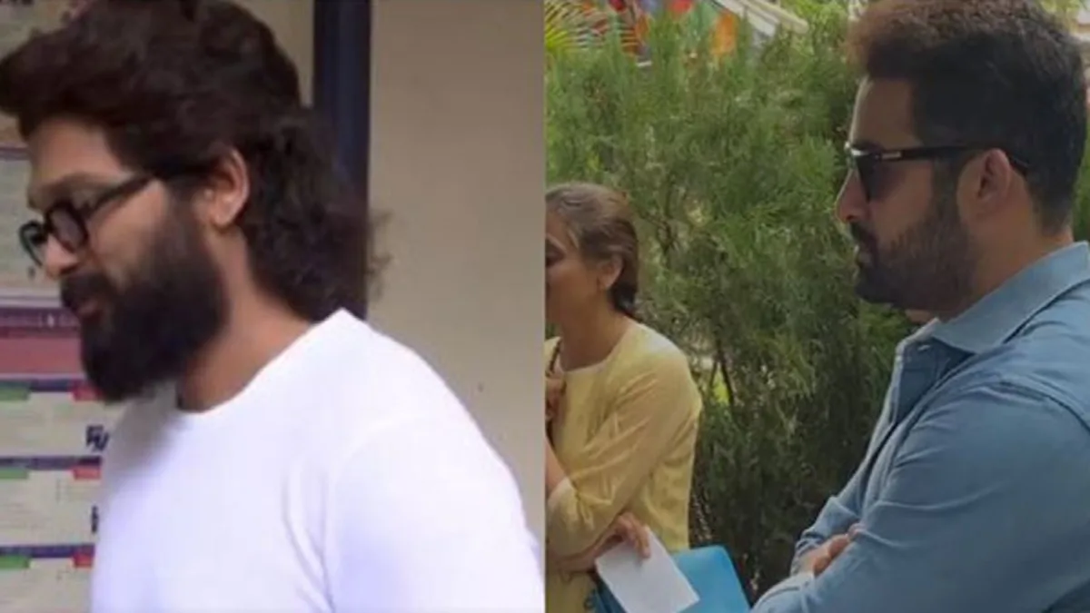 Actors Allu Arjun Ntr Jr Cast Vote In Hyderabad For Lok Sabha Elections 2024 Nrps