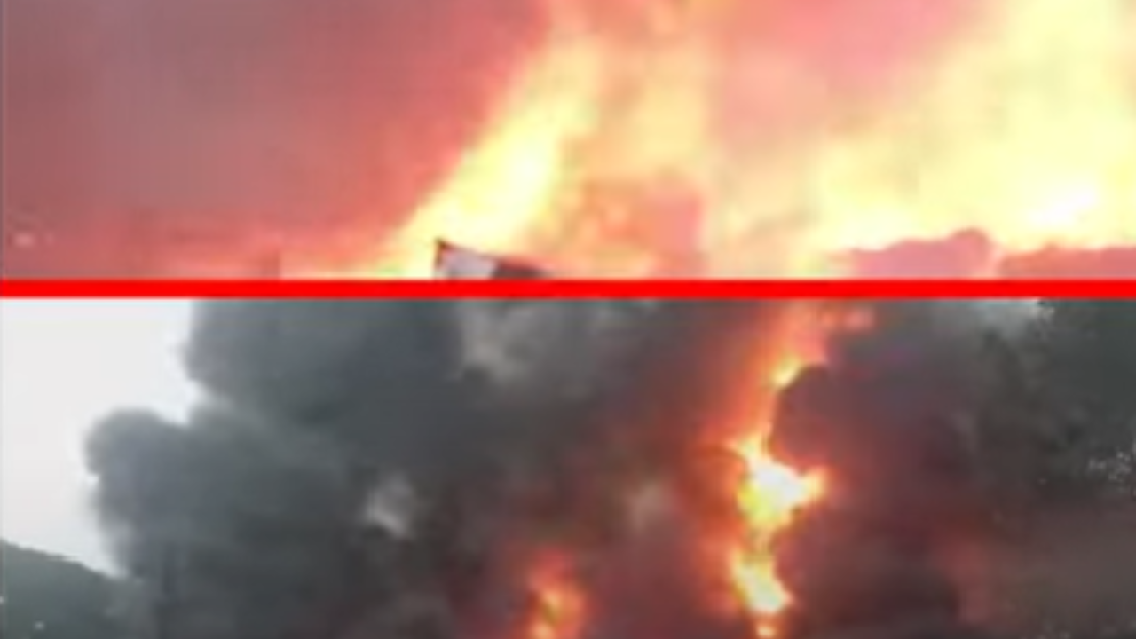 संगमेश्वर बाजारपेठेत मोठी आग, २ दुकानं जळून खाक