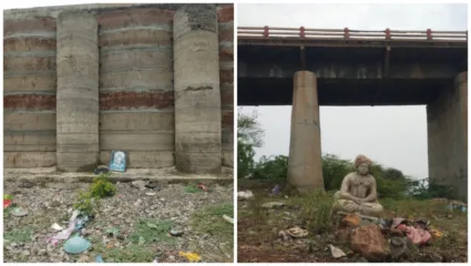 निरेच्या पात्रात देवतांच्या मूर्तींची विटंबना; माणसांसह जनावरांकडूनही न कळत तुडवल्या जाताहेत मूर्ती