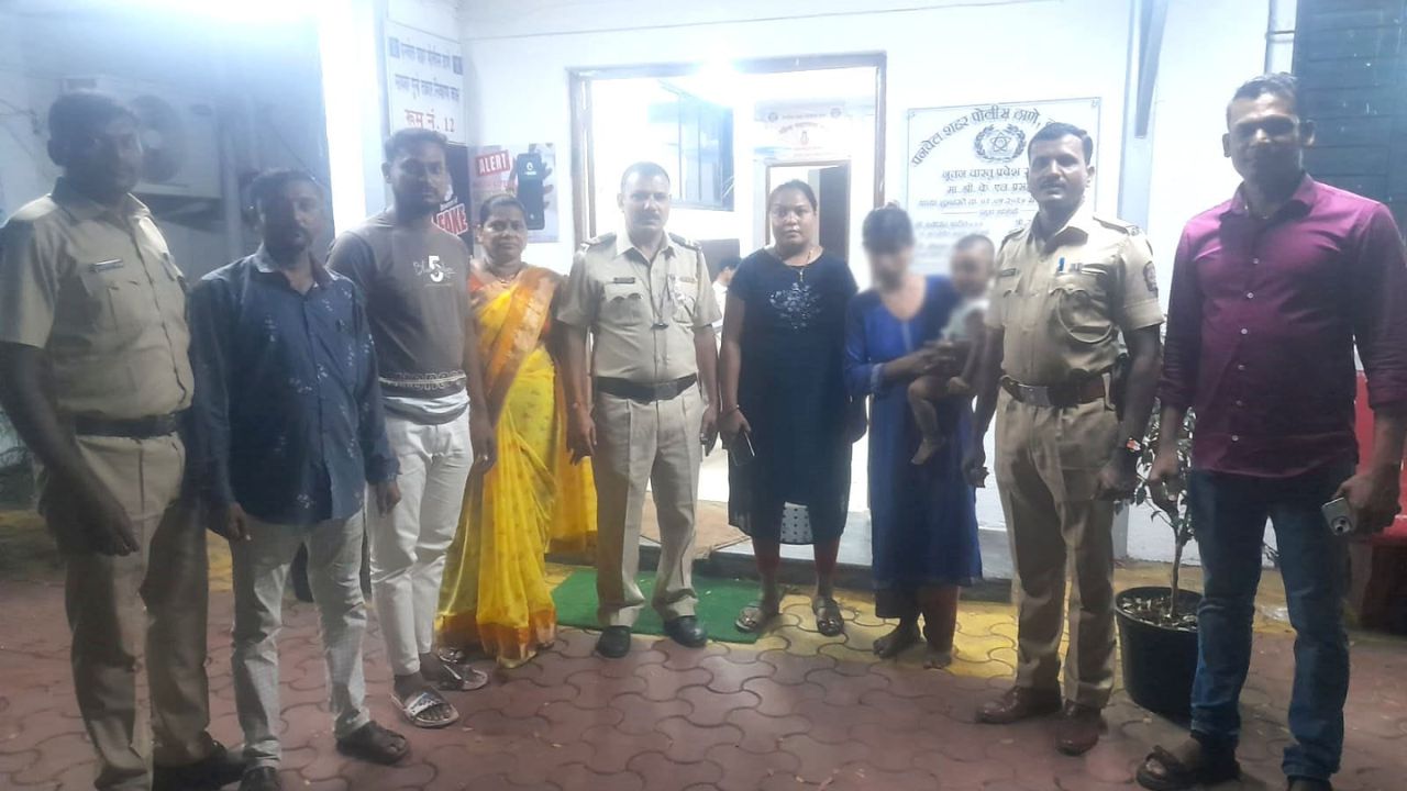 पनवेल शहर पोलिसांच्या सतर्कतेमुळे बचावला महिलेसह एक वर्षीय मुलाचा जीव