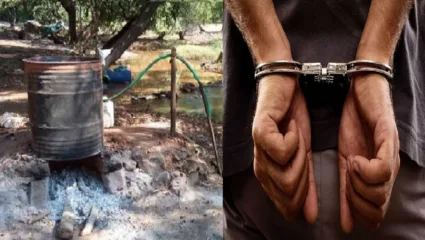 गावठी हातभट्टीची दारू विक्रीसाठी निघालेल्या दोघांना अटक; तब्बल ‘इतक्या’ लाखांचा मुद्देमाल जप्त