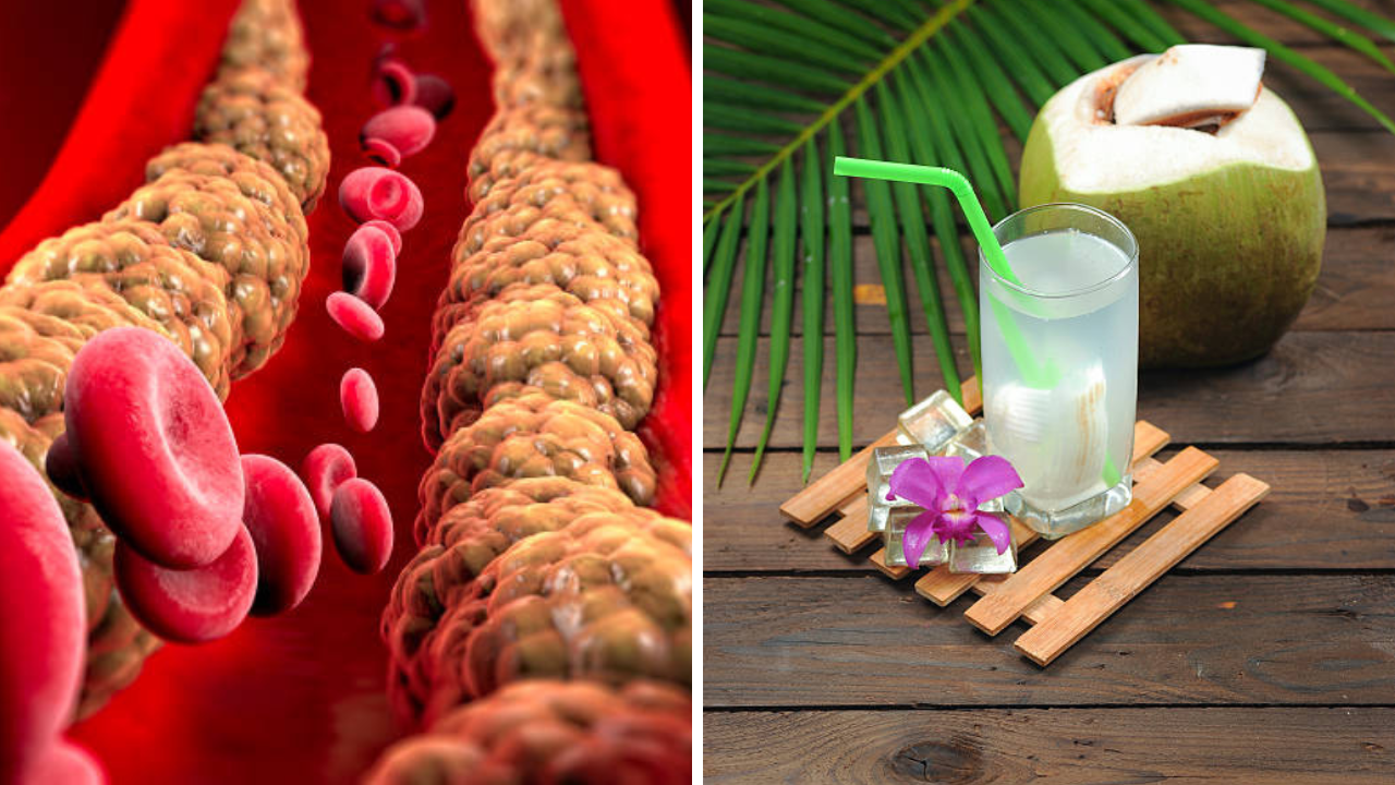 नारळाच्या पाण्यात पोटॅशियमचे प्रमाण जास्त असते आणि ते शरीरातील चांगले कोलेस्ट्रॉल वाढवण्यासही मदत करते