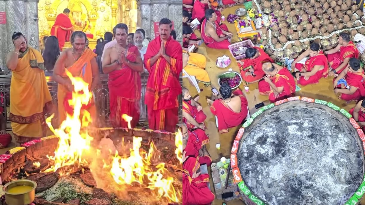 यावेळी भाविकांनी मोठ्या संख्येने मंदिरात गर्दी केली होती. 