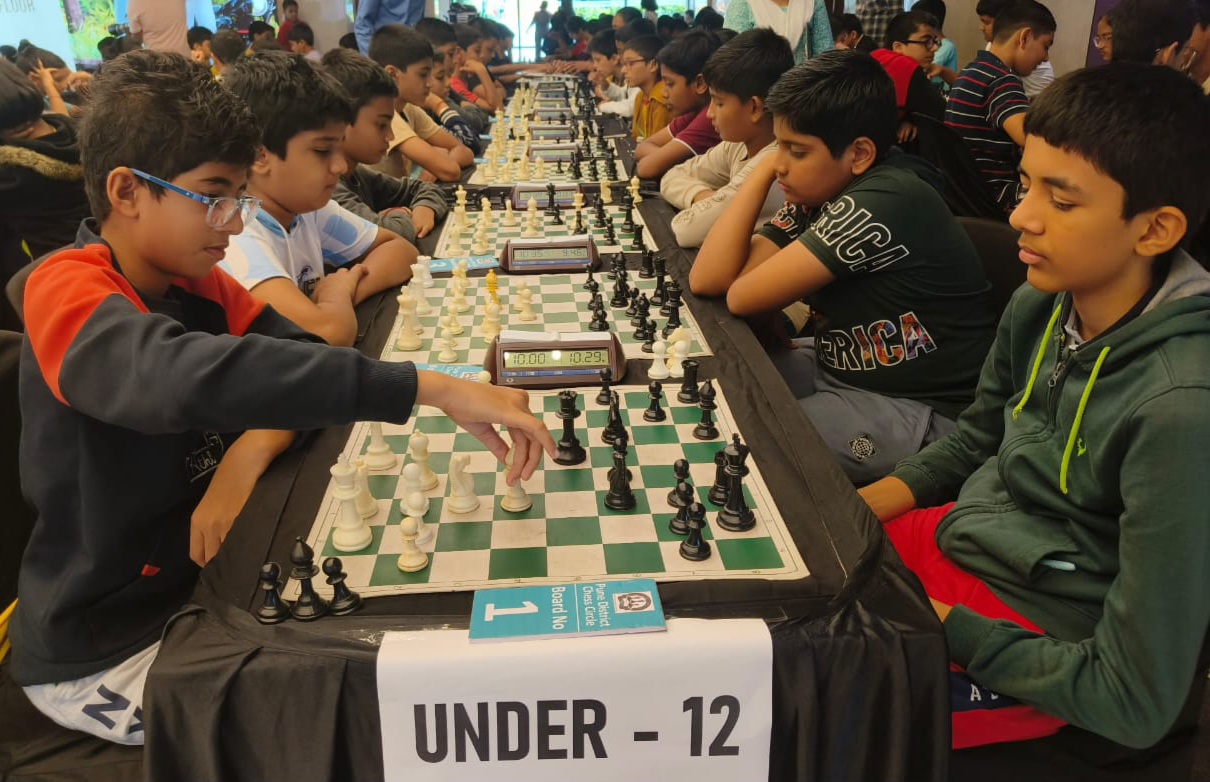 Winners of various age group rapid chess tournaments