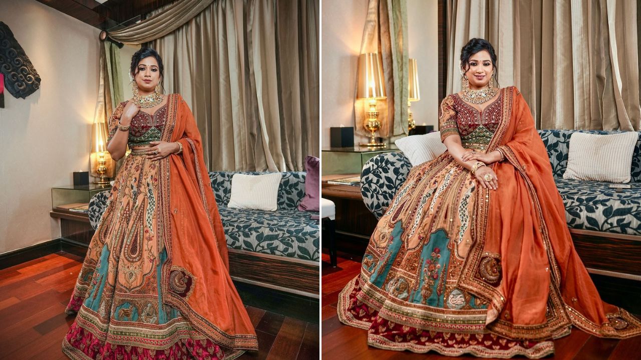 श्रेया घोषालने तिच्या सोशल मीडियावर अनंत राधिकाच्या लग्नामधील लुकवर फोटो शेअर केलं आहेत. 