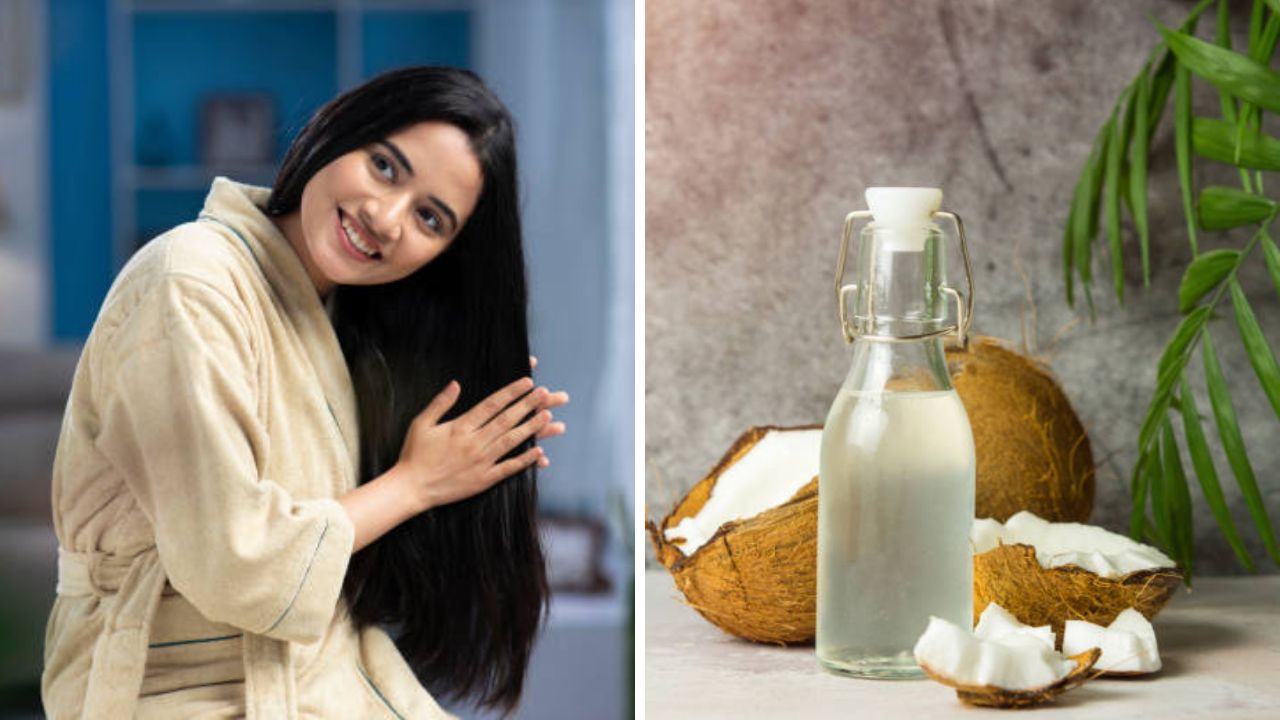 केसांच्या मजबूत वाढीसाठी खोबरेल तेलात मिक्स करा 'हे' पदार्थ