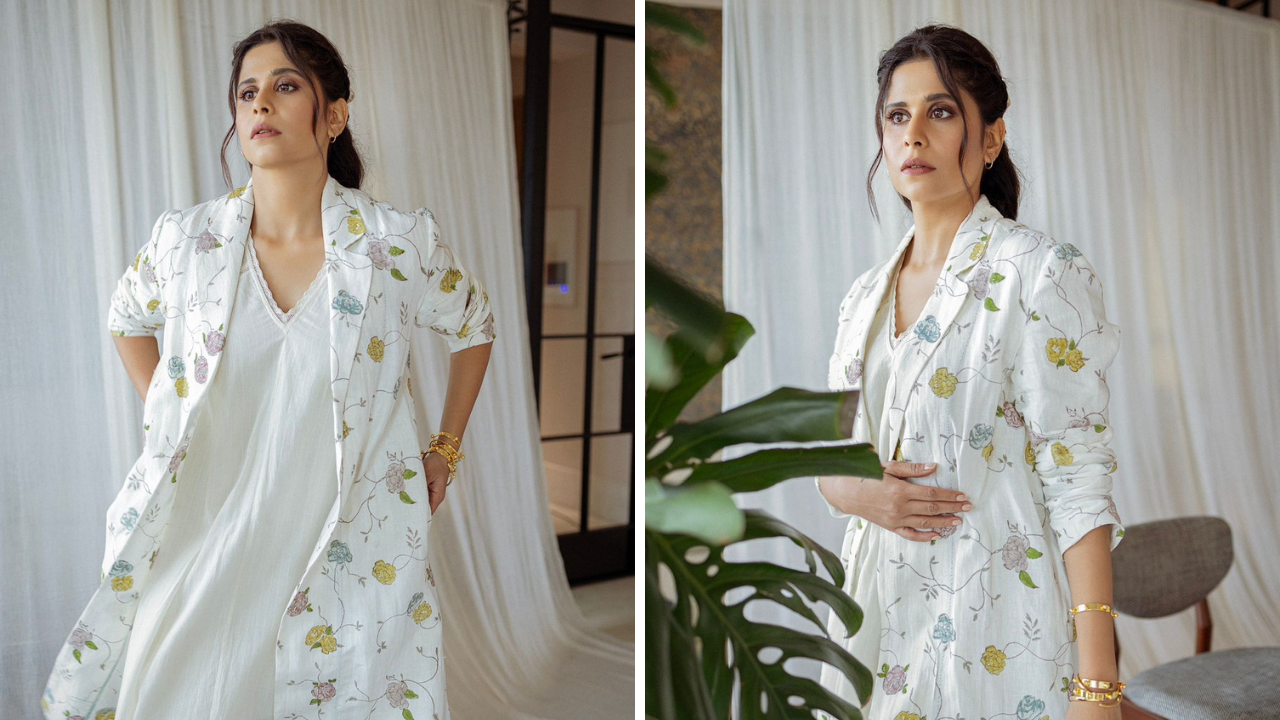 सईने व्हाईट ड्रेस घातला असून त्यावर फ्लोरल जॅकेट घातले आहे. पिवळ्या रंगाची ही फुलं दिसायला खूपच सुंदर दिसत आहेत 