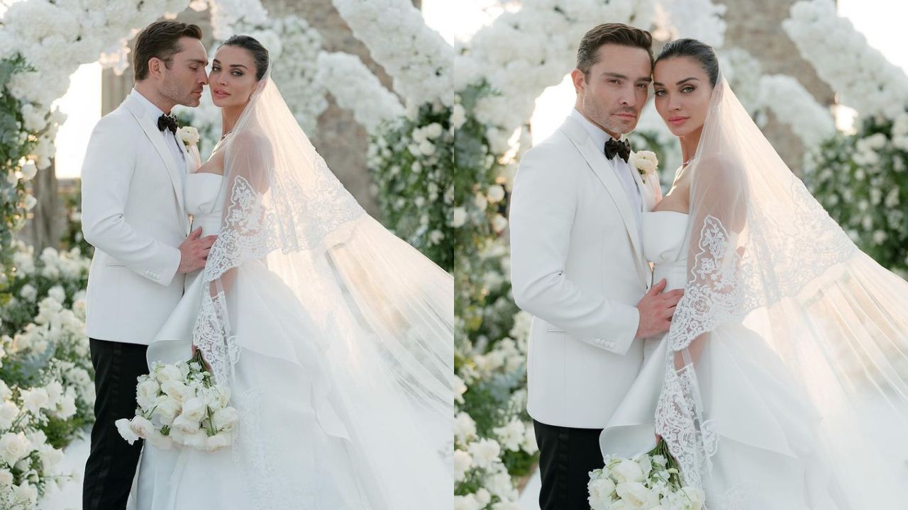 Amy Jackson Married To Boyfriend Ed Westwick In Italy Actress Shared First Pic Of Wedding In Instagram