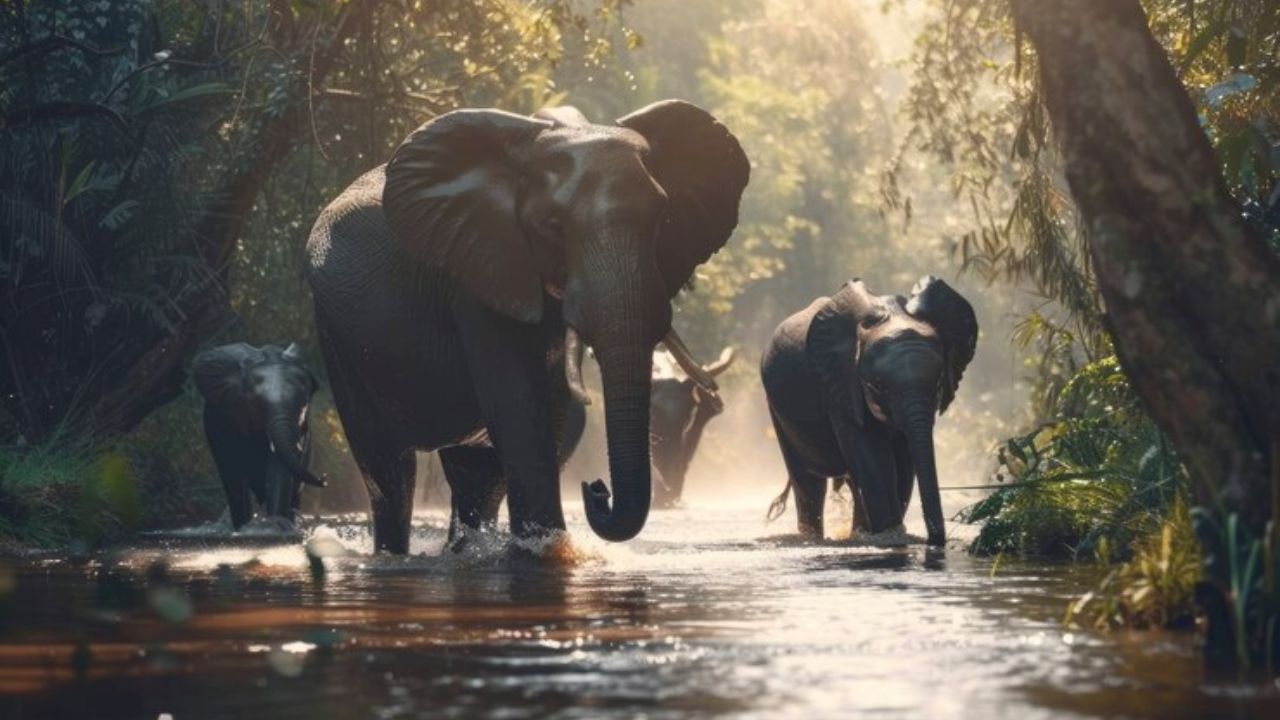 हत्ती एकमेकांना हाक मारण्यासाठी सर्वात जास्त वापरतात तो एक प्रकारचा मेघगर्जना. या गडगडाटाचे तीन वर्ग आहेत. पहिला म्हणजे कळपातील हरवलेल्या साथीदाराला बोलावणे, दुसरे म्हणजे इतर साथीदारांना अभिवादन करणे आणि तिसरे म्हणजे मुलांची काळजी घेणे.