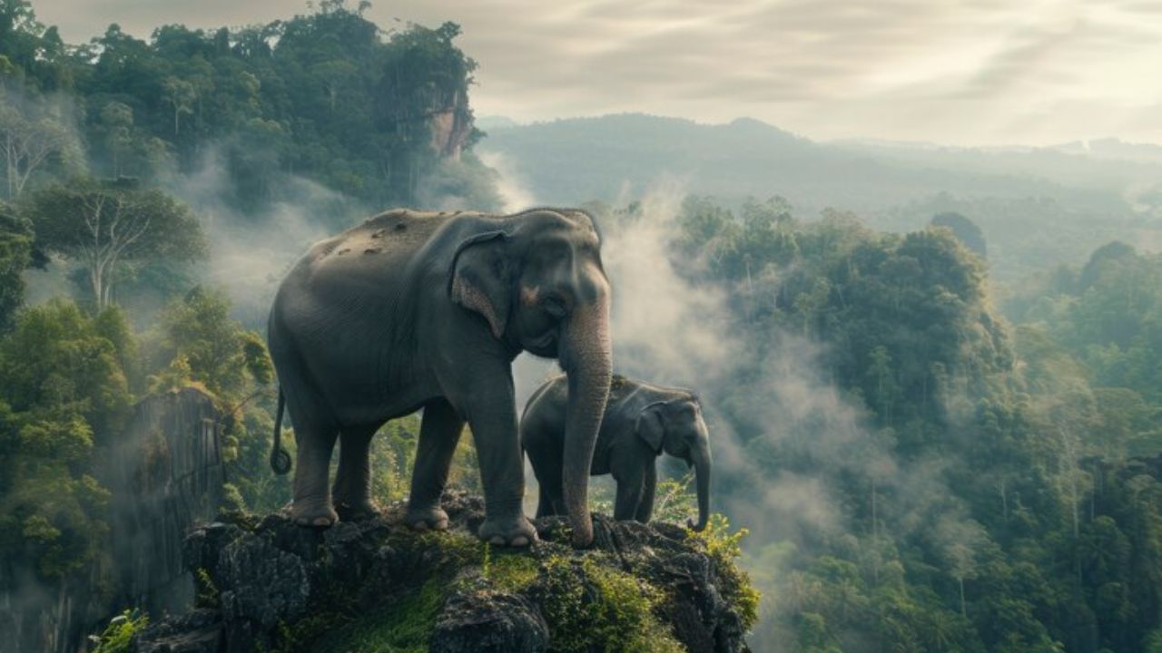 जेव्हा हत्ती खूप दूर गेलेला किंवा नजरेआड झालेला त्याच्या जोडीदाराला बोलावणे आवश्यक असते तेव्हा तो गर्जना करतो. दुसरी श्रेणी शुभेच्छांची आहे. जेव्हा दुसरा हत्ती पुरेसा जवळ असतो तेव्हा हत्ती ते वापरतात. याशिवाय तिसरी गडगडाट काळजीसाठी आहे. मादी हत्ती या डरकाळ्याचा वापर ते सांभाळत असलेल्या लहान मुलांना संकेत देण्यासाठी करतात.