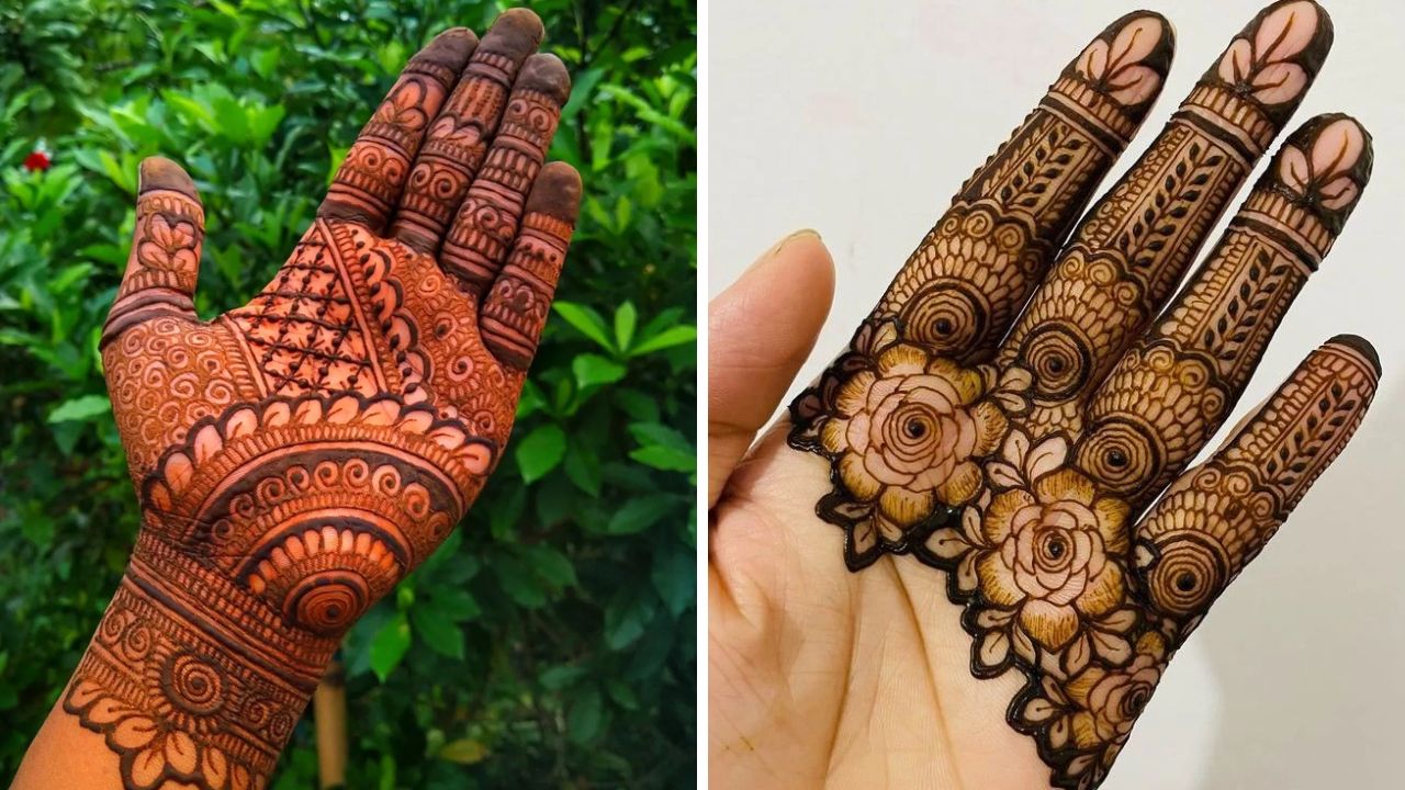 काही मुलींना संपूर्ण हात भरून मेहंदी काढायला खूप आवडते. बारीक नक्षीकाम केलेली मेहंदी हातांवर खूप छान दिसते. संपूर्ण भरलेल्या मेहंदीमध्ये मनगटापासून बोटांपर्यंत मेहंदी काढली जाते.