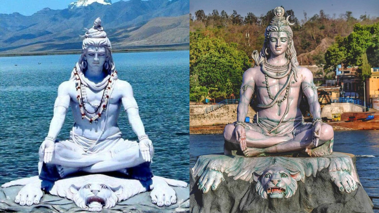 हरिद्वार -  हरिद्वारच्या गंगा घाटावर  हर की पौरी शिव पुतळा स्थित आहे. ही मूर्ती भारतातील सर्वात उंच मूर्ती म्हणून ओळखली जाते 
