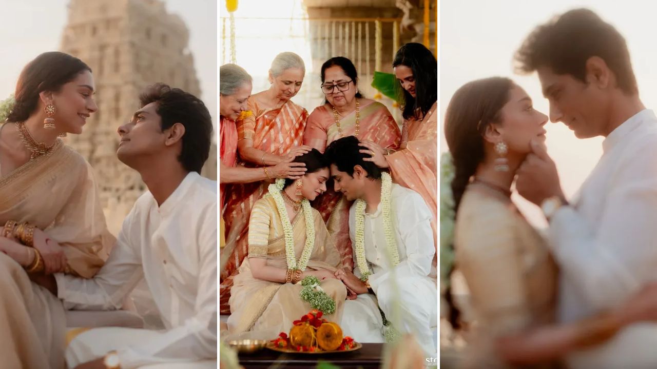 आदिती राव हैदरी आणि सिद्धार्थ एकमेकांसोबत लग्नबंधनात अडकले आहेत. पाहुयात या पोडप्यांचे फोटोज (फोटो सौजन्य- इंस्टाग्राम)