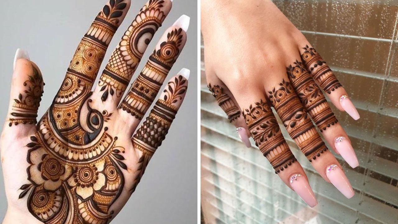 घावपळीच्या जीवनात महिलांना स्वतःसाठी वेळ देता येत नाही. अशावेळी तुम्ही हातांच्या बोटांवर सुंदर मेहंदी काढू शकता. बोटांवर काढलेली मेहंदी हातांवर थोडी युनिक दिसते.