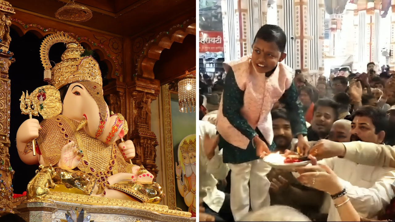 Bigg Boss Marathi 5: ‘छोटा पुढारी’ घनःश्याम दरवडे श्रीमंत दगडूशेठ हलवाई गणपतीच्या चरणी