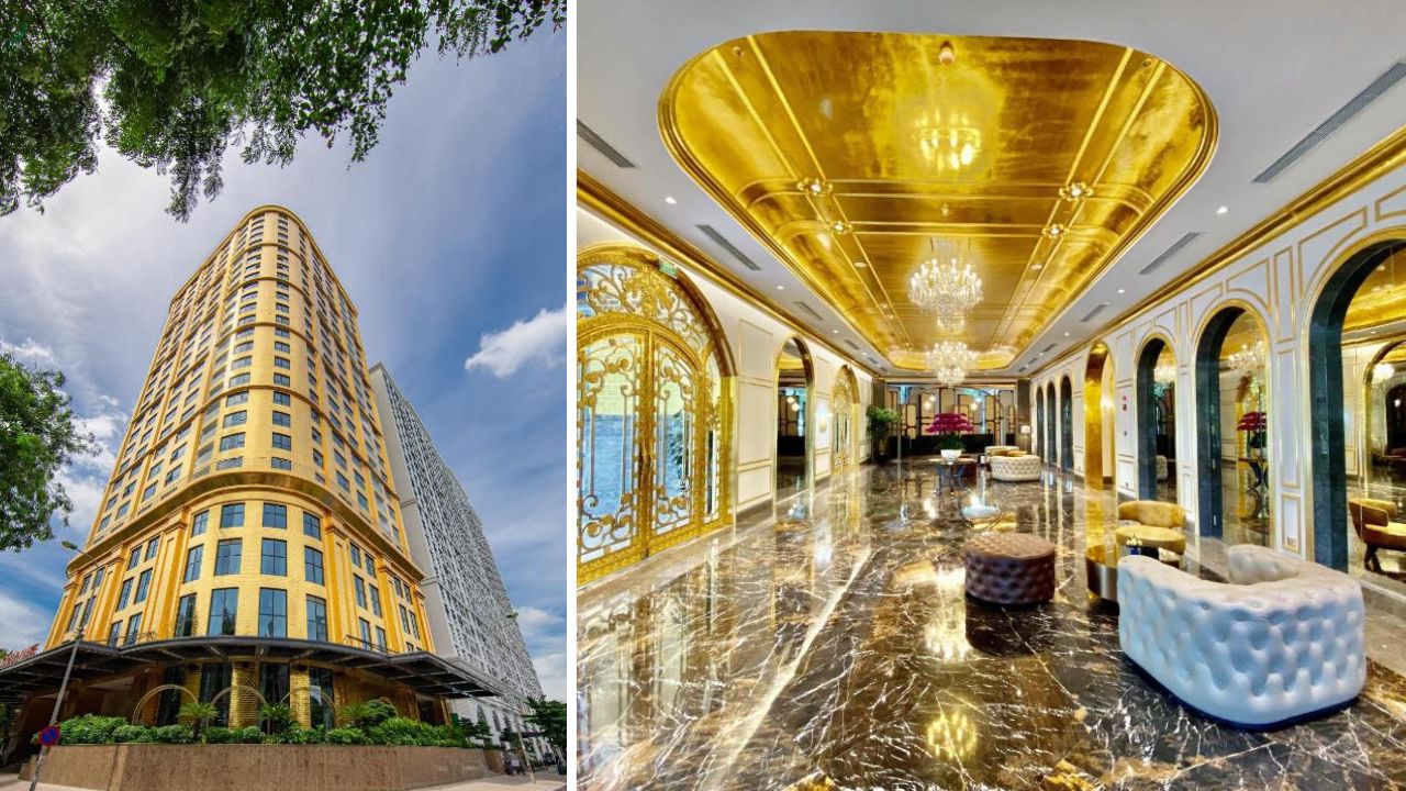 From the rooms to the washrooms everything in this hotel is covered with gold Know where