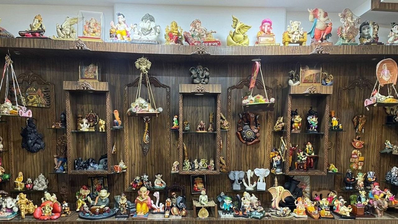 Jaipurs 250 year old palace is a confluence of art and faith Many Ganapati idols studded with precious gems are present