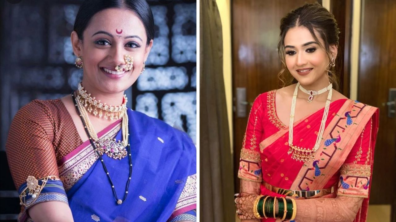 साडी नेसल्यानंतर पहिली पसंती मोत्यांचे दागिने परिधान करण्यास दिली जाते. मोत्याचे दागिने सर्व प्रकारच्या साडीवर उठून दिसतात. मोत्याच्या दागिन्यांमध्ये तुम्ही चिंचपेटी, तन्मणी, कानातले, बाजूबंद इत्यादी दागिने परिधान करू शकता.