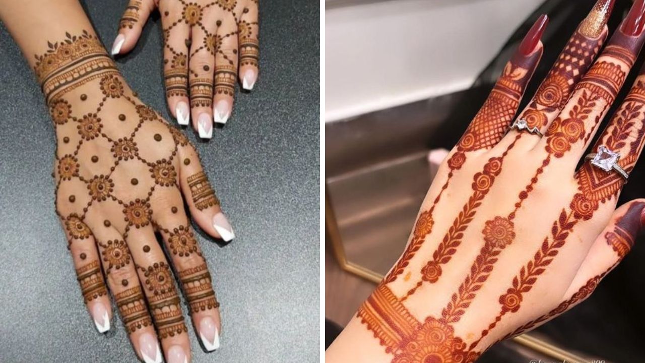 बारीक नक्षीकाम केलेली पण दिसायला खूप साधी अशी मेहंदी सगळ्यांचं खूप आवडते. त्यामुळे डिझाइन्सची मेहंदी तुम्ही हातांवर काढू शकता.