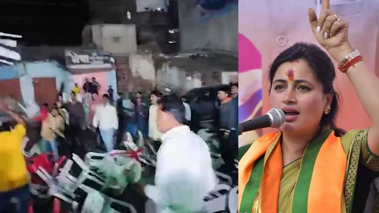 Amaravati Politics: खुर्च्या फेकल्या, घोषणाबाजी, शिवीगाळ; नवनीत राणांच्या सभेत राडा
