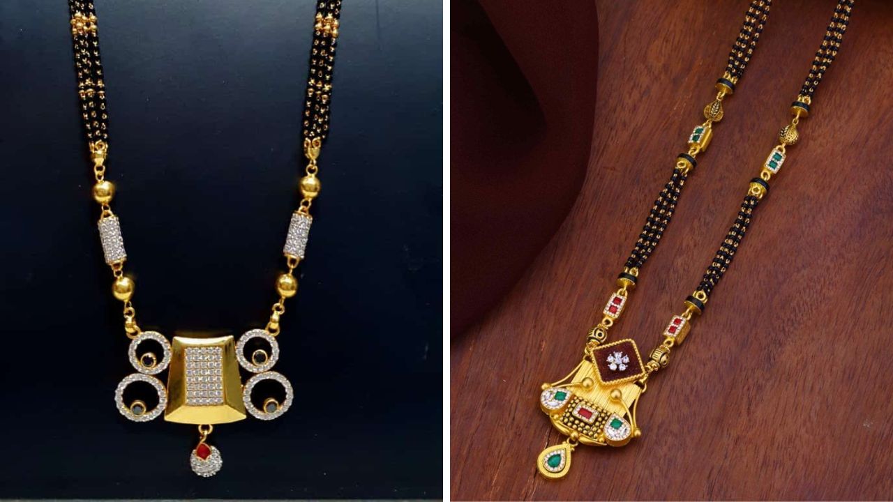 तुम्हाला जर आर्टिफिशयल मंगळसुत्र हवं असेल तर तुमच्या साठी ही डिझाईन अगदी योग्य आहे. या डिझाइन्स सोन्यामध्ये सुद्धा उपलब्ध आहेत. 