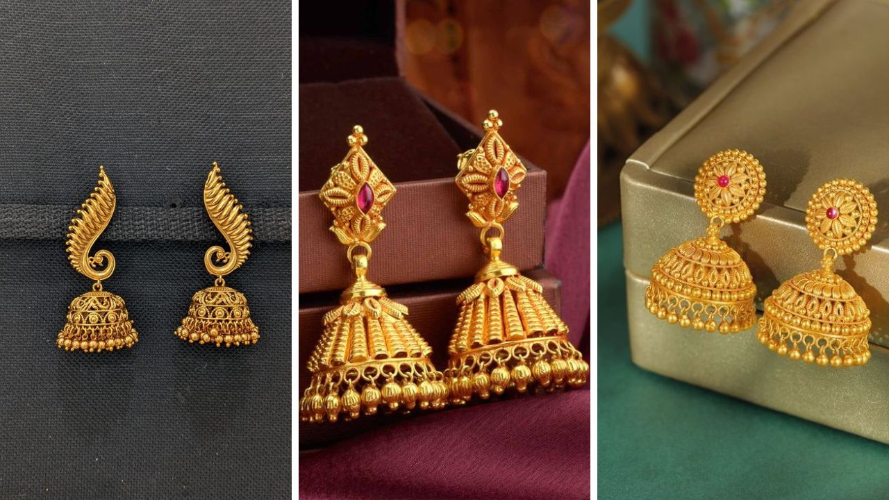 चेहऱ्याचं सौंदर्य वाढवतील सोन्याचे झुमके, शोभतील नवे डिझाईन्स