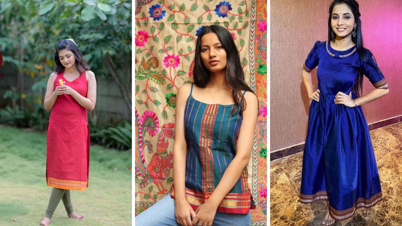 खणाच्या जुन्या साडीपासून तयार करा ‘या’ डिझाइन्सचे सुंदर ड्रेस, दिसाल इतरांपेक्षा अधिक मनमोहक