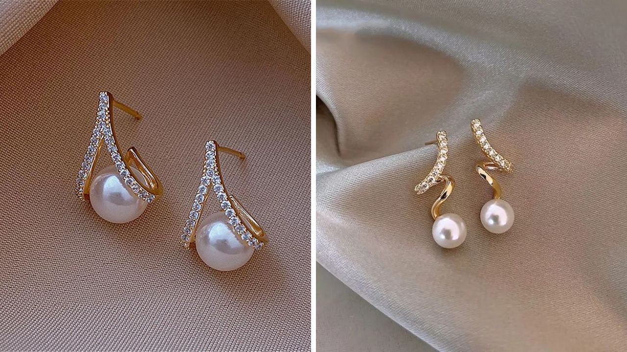 मोत्याच्या कानातल्यांमध्ये अनेक वेगवेगळ्या डिझाइन्स बाजारात उपलब्ध आहते. त्यामध्ये तुम्ही छोट्या आकाराचे या पद्धतीचे कानातले रोजच्या वापरासाठी घेऊ शकता.