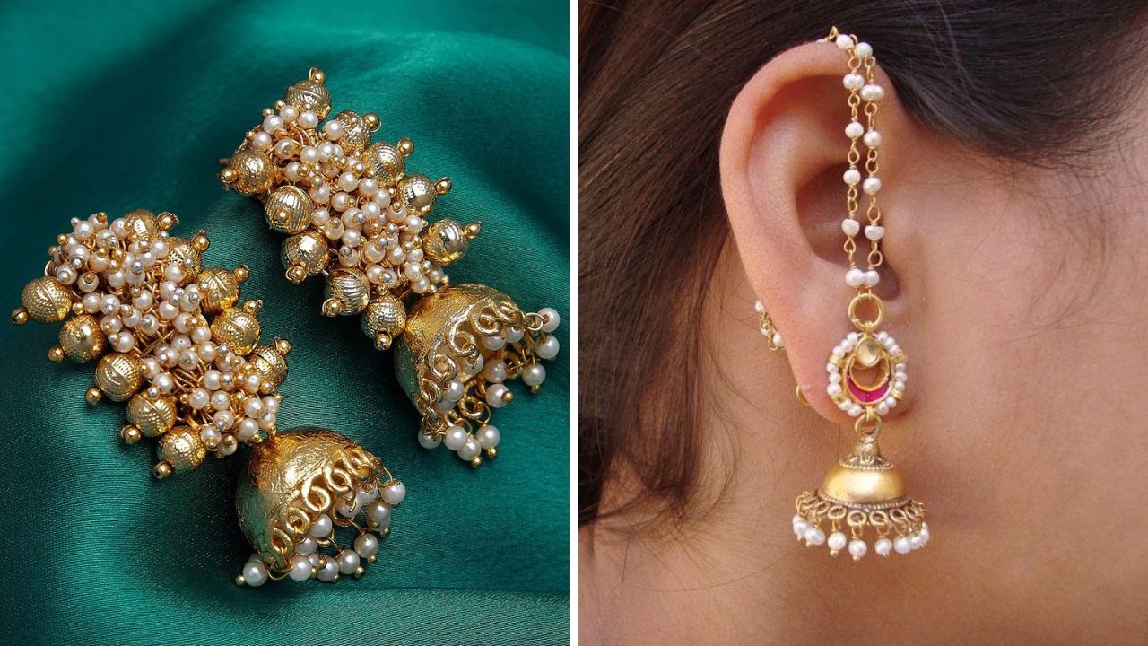 साडी नेसल्यानंतर किंवा ट्रेडिशनल ड्रेस घातल्यानंतर तुम्ही या पद्धतीचे मोती कानातले परिधान करू शकता. यामुळे तुमचे कान अधिक सुंदर आणि उठावदार दिसतील.