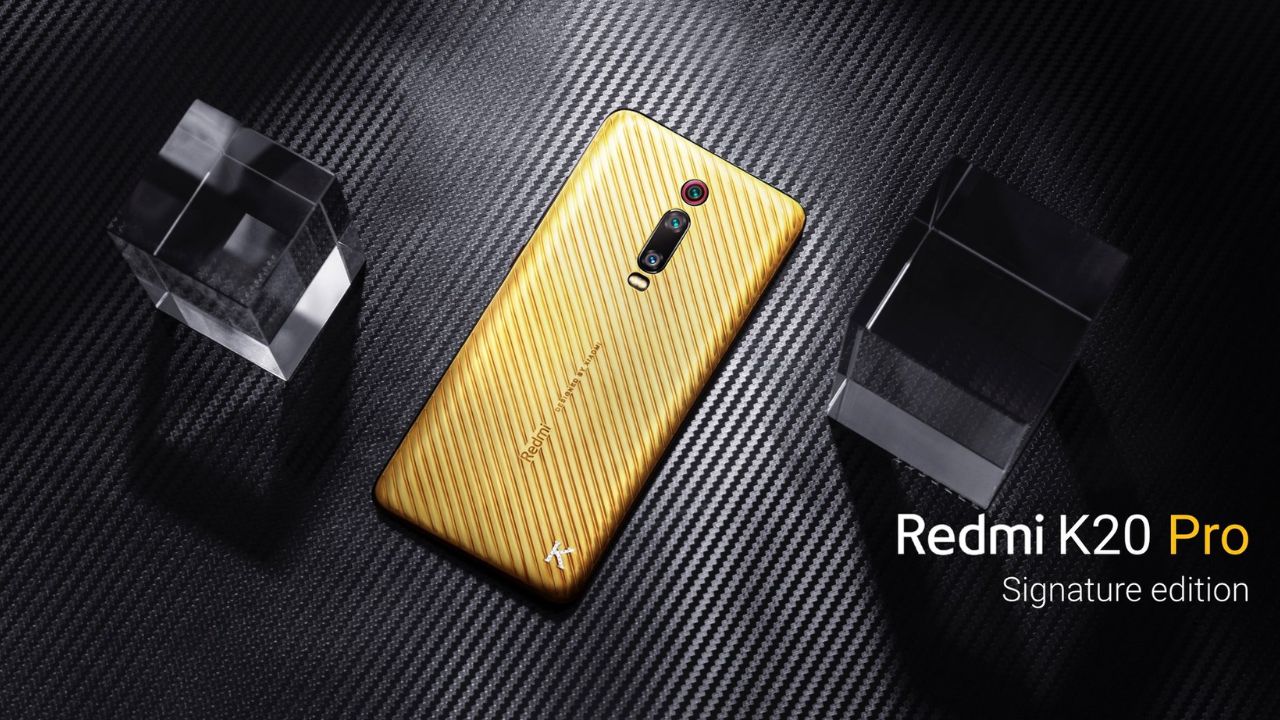 Xiaomi Redmi K20 Pro सिग्नेचर एडिशन हा Xiaomi चा आगामी फोन आहे, ज्याची किंमत सुमारे 4,80,000 रुपये असू शकते. या फोनमध्ये 6.39 इंच स्क्रीन, 2.8GHz, ऑक्टा कोअर स्नॅपड्रॅगन 855 चिपसेट, 48MP+13MP+8MP ट्रिपल बॅक कॅमेरा सेटअप, असू शकतो. 