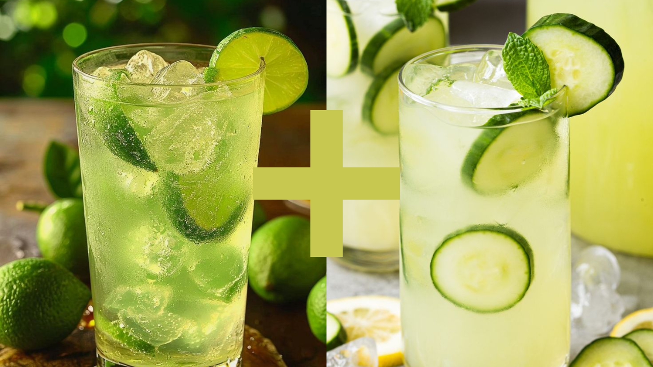 लिंबू पाणी + काकडी = त्वचेसाठी लाभदायक लिंबू आणि काकडी यांचे मिश्रण त्वचेचा पोत सुधारण्यास मदत करते, कारण दोन्ही घटकांमध्ये अँटी-ऑक्सिडंट्स भरपूर प्रमाणात असतात.