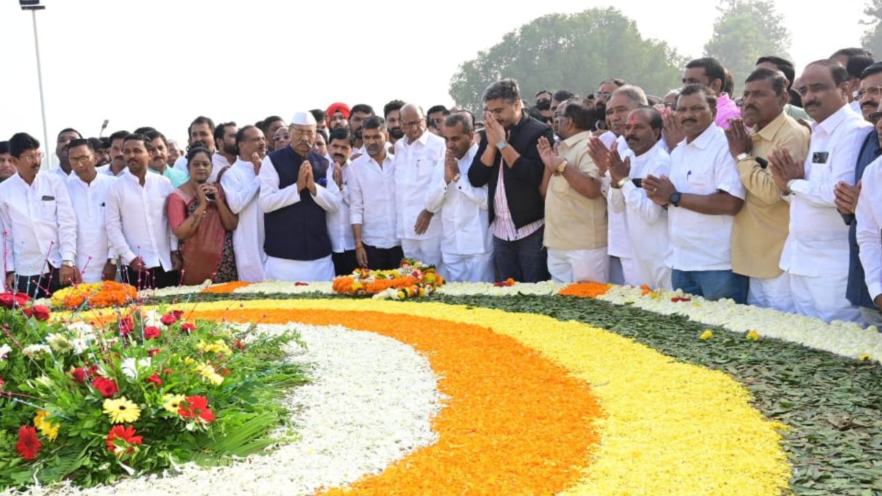 Mla Rohit Pawar Visited Preeti Sangam The Memorial Site Of Yashwantrao Chavan