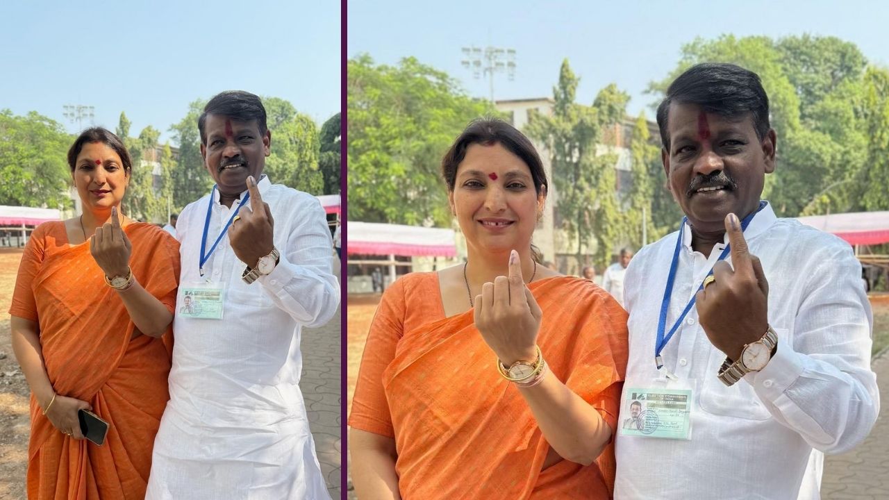 पुणे कँटोन्मेंट मतदारसंघातील महायुतीचे उमेदवार सुनील कांबळे यांनी सपत्नीक भवानी पेठेत मतदान केले.  