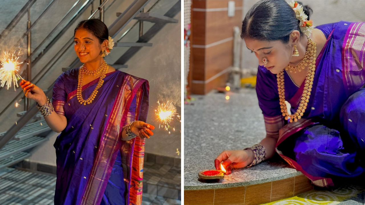 रिंकूने या साडीसह टिपिकल गावातील काचेच्या बांगड्या मॅच केल्या आहेत. तिचा हा लुक परफेक्ट दिसत असून भाऊबीजेसाठीही अगदी योग्य आहे. तुम्हीही कोणता लुक करायचा असा विचार करत असाल तर रिंकूच्या या नऊवारी पैठणी साडीच्या लुकवरून नक्कीच प्रेरणा घेऊ शकता 