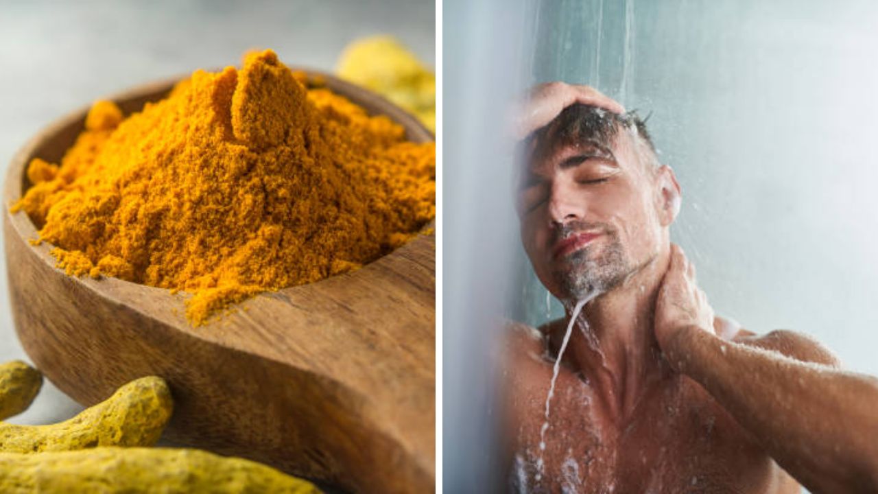 आंघोळीच्या पाण्यात हळद टाकण्याचे फायदे (फोटो सौजन्य: iStock)