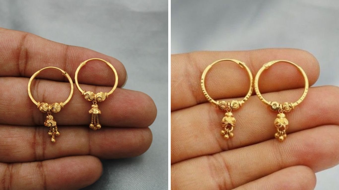 नाजूक साजूक आकाराच्या रिंगांखाली तुम्ही घुंगरू लावू शकता. यामुळे तुमचे कान उठावदार दिसतील. 