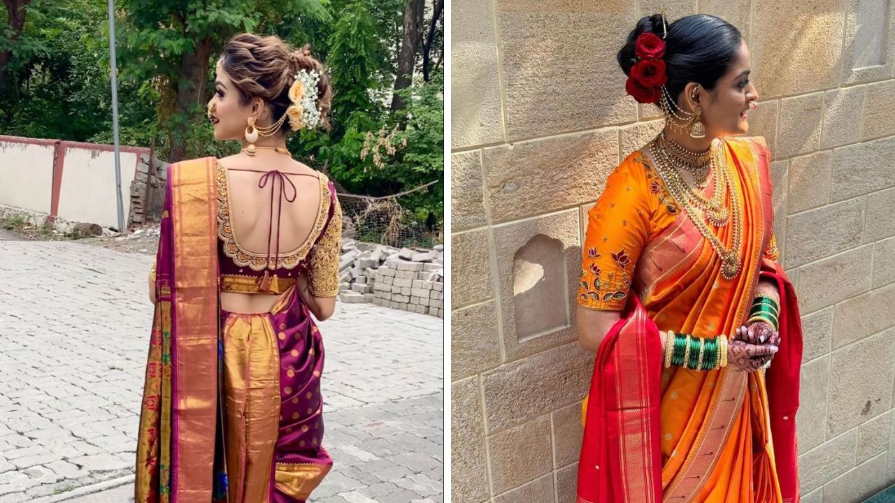 हल्ली मेसी बन मोठ्या प्रमाणात ट्रेंडिंगला आहे. मेसी बन बांधल्यानंतर केस खूप सुंदर आणि उठावदार दिसतात. नऊवारी साडीवर मेसी बन तुम्ही बांधू शकता.