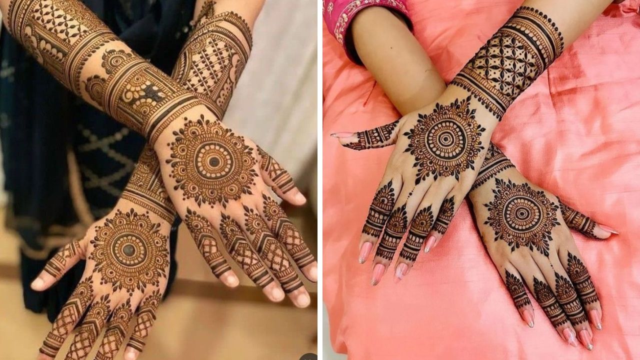 तुम्हाला जर कमी नक्षीकाम केलेली पण भरलेल्या डिझाईनची मेहंदी हवी असेल तर तुमच्यासाठी हा पर्याय उत्तम आहे. सगळीकडे या डिझाईनची मोठी क्रेझ वाढली आहे.