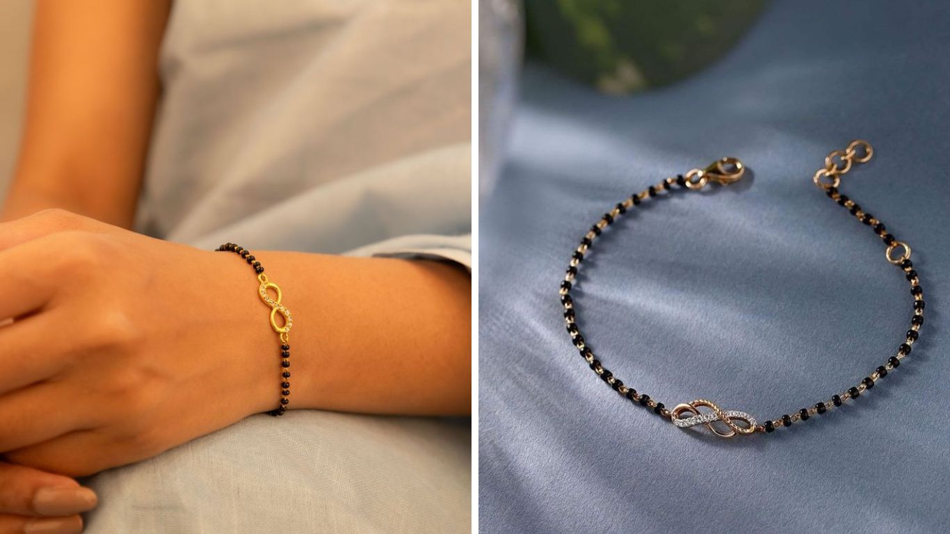 काहींना गळ्यामध्ये दागिने घालायला आवडत नाही. अशावेळी तुम्ही हातामध्ये मंगळसूत्र ब्रेसलेट घालू शकता. 