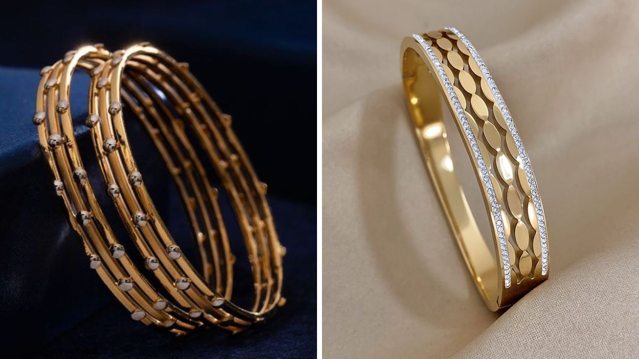 ऑफिसला जाताना किंवा इतर वेळी बाहेर जाताना तुम्ही या डिझाईनच्या बांगड्या परिधान करू शकता. यामुळे तुमचे हात सुंदर दिसतील. 