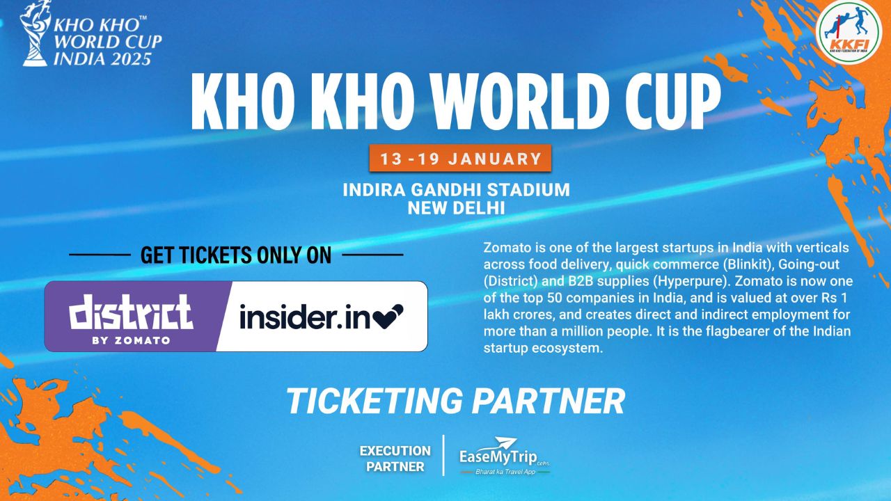Kho Kho World Cup 2025 : खो खो विश्वचषक २०२५ साठी डिजिटल प्लॅटफॉर्मद्वारे मोफत तिकीट बुकिंग सुरू