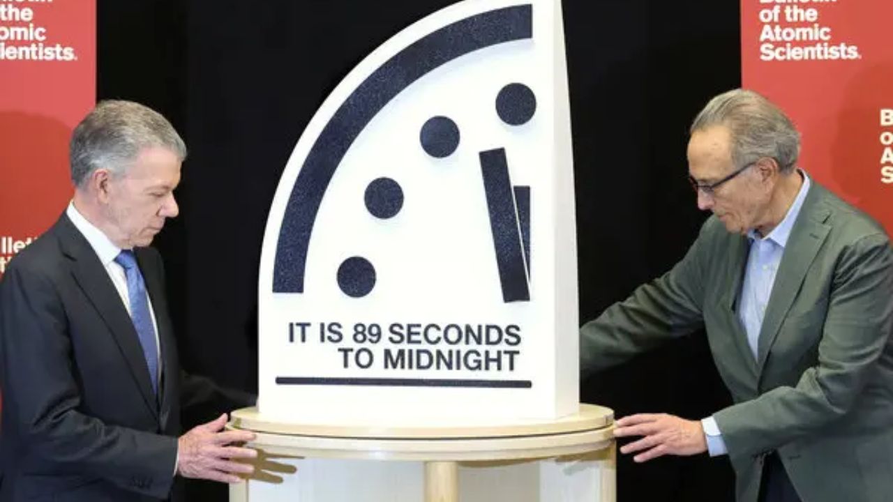 Doomsday Clock nears global catastrophe reset by nuclear scientists