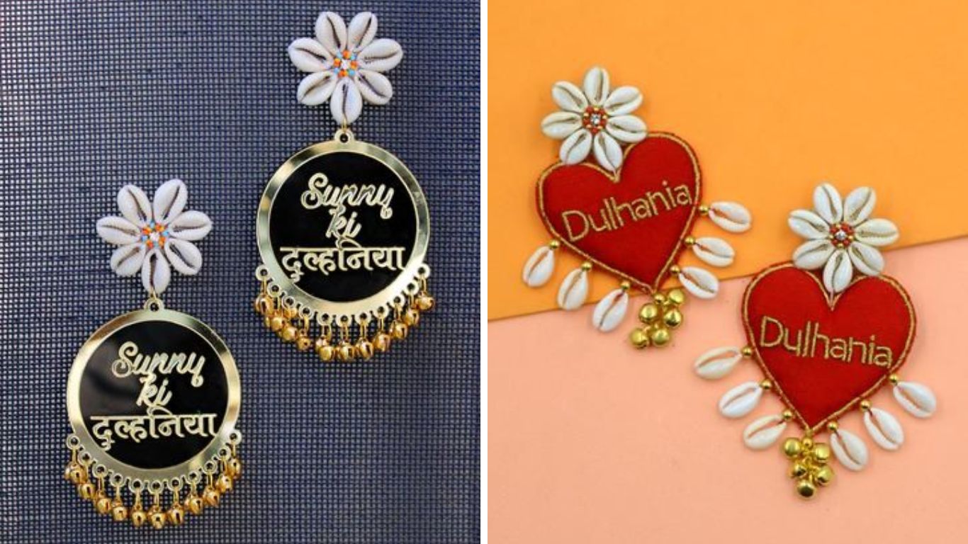 हल्ली मेहंदी सोहळ्यात हिरव्या रंगाचे कानातले घालण्याऐवजी नवरीच्या कानात वेगवेगळ्या रंगाचे कानातले असतात. वेगवेगळे रंग कानात खूप उठावदार दिसतात.