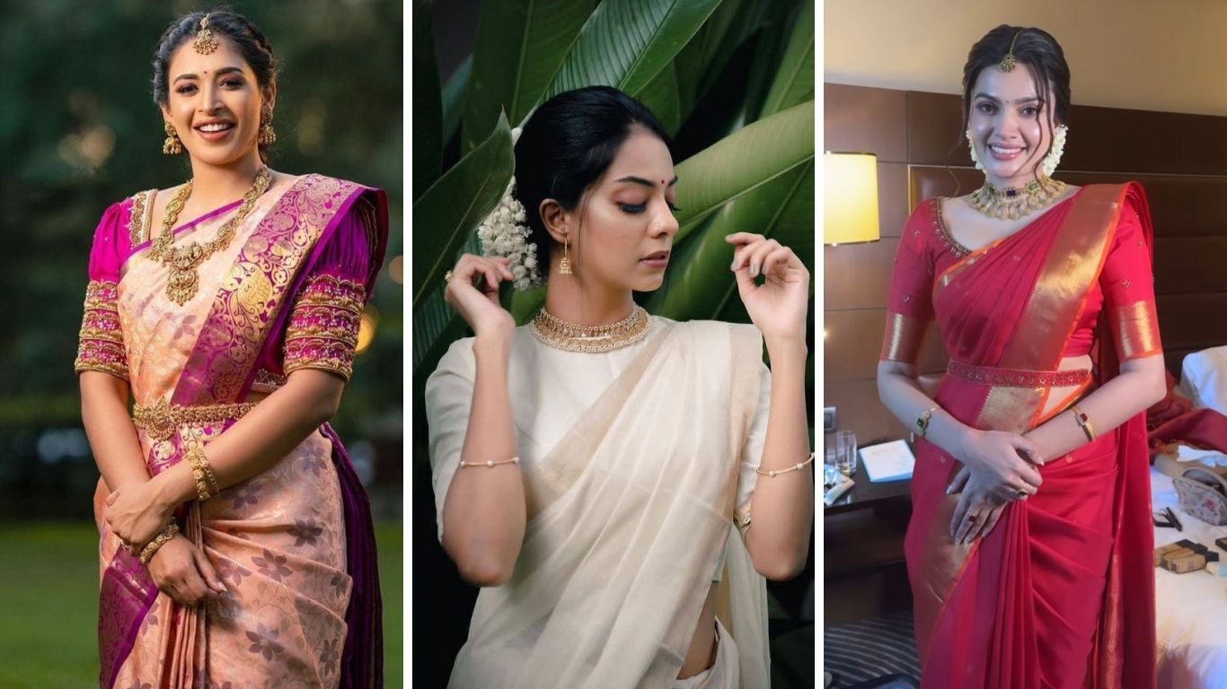 लग्नसमारंभात परिधान करा 'या' साऊथ स्टाईल साड्या