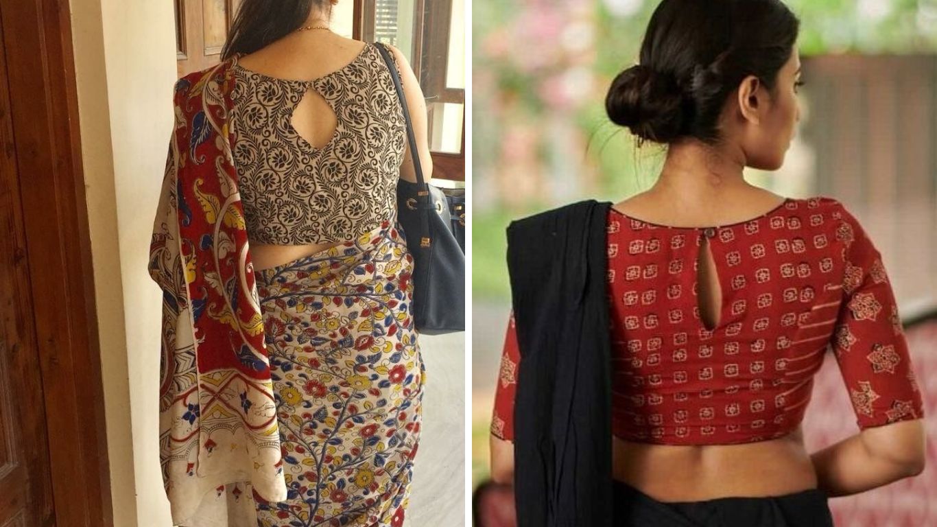 कॉटनच्या साड्या प्रामुख्याने ऑफिसमध्ये किंवा इतर वेळी बाहेर जाताना नेसल्या जातात. त्यावर तुम्ही टर्टल नेक ब्लाऊज शिवून दोन्ही बाजूने बटण लावून घेऊ शकता. 