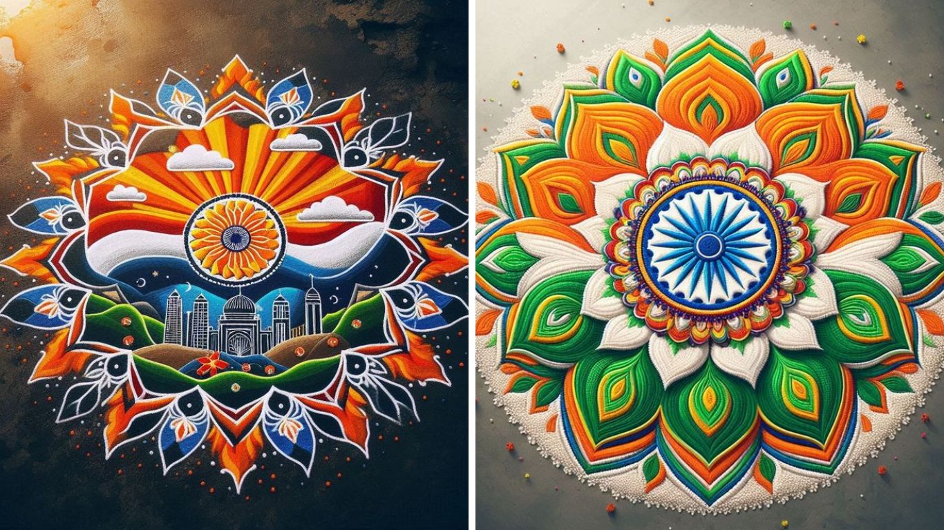 शाळा किंवा कॉलेजच्या अंगणात मोठी जागा असेल तर तुम्ही या पद्धतीची सुंदर रांगोळी काढू शकता. या पद्धतीची रांगोळी काढण्यासाठी जास्त वेळ लागतो. मात्र रांगोळी काढल्यानंतर ती अतिशय सुंदर दिसेल. 